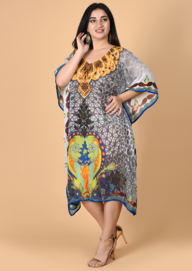 Fabric Georgette Free Size Kaftan