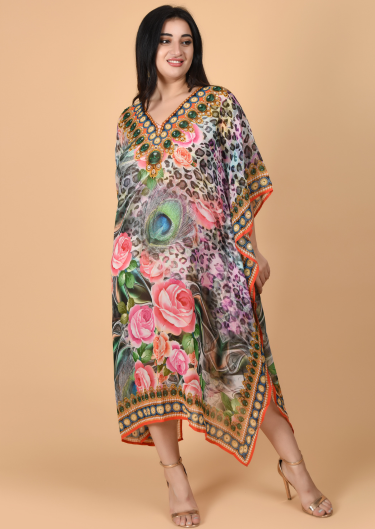 Fabric Georgette Free Size Kaftan