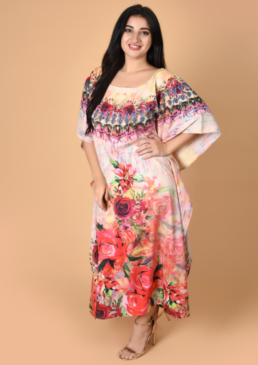 Fabric Modal Rayon Free Size Kaftan