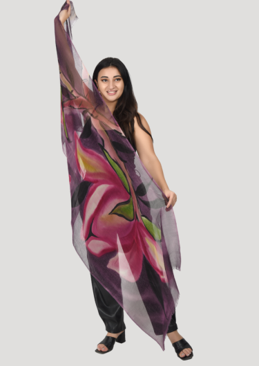 Fabric Wool silk Hand painted scarves