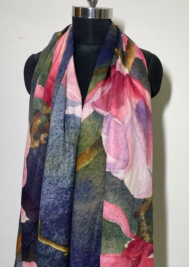 Fabric 50% Linen 50% Cotton Shinori Digital Printed