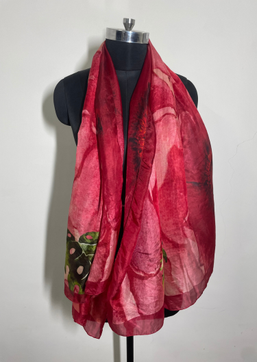 Fabric 100% Silk Habutai Digital Printed