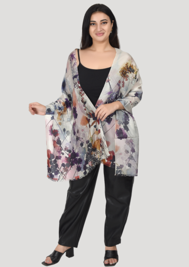 Fabric  Wool silk  digital printed scarf