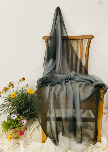 Fabric Wool 85% Silk 15% Ombre And Tye Dye Scarf