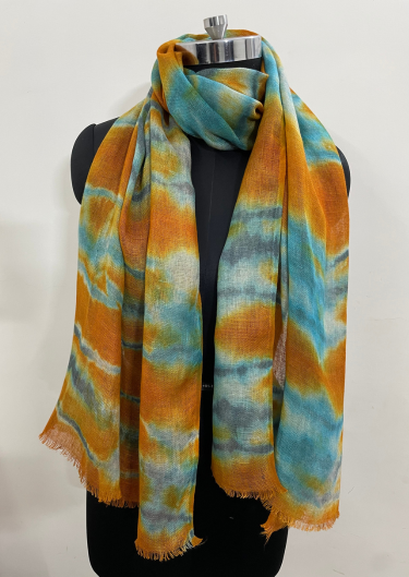 Fabric Linen 100% Tye Dye Scarf 