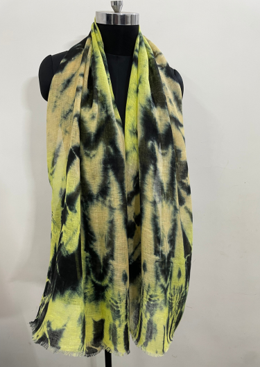 Fabric Cotton 50% Linen 50% Tye Dye Scarf 