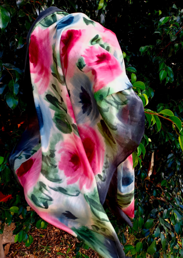 Fabric Wool 90% Cashmere 10% Hand Printed